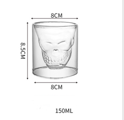 Vaso de Whiskey Doble Capa Diseño Calavera - Copa Premium para Bar - Image 9