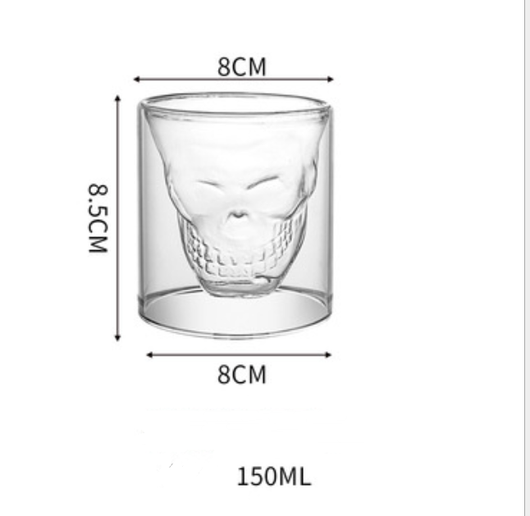 Vaso de Whiskey Doble Capa Diseño Calavera - Copa Premium para Bar - Image 9