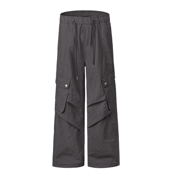 Pantalones Cargo Overol con Cordón Ajustable - Estilo Urbano Holgado para Hombre - Image 4