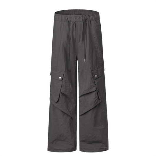 Pantalones Cargo Overol con Cordón Ajustable - Estilo Urbano Holgado para Hombre - Image 4