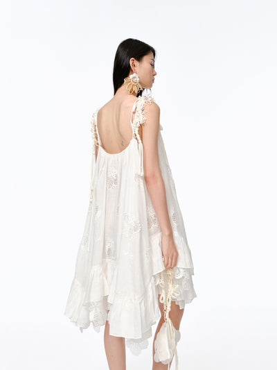 Vestido Corto Limón con Bordado y Tirantes Finos - Image 6