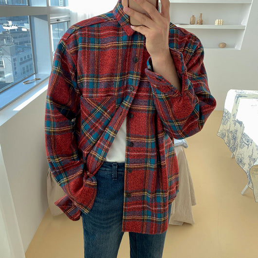 Camisa Cuadros Manga Larga Estilo Casual Moderno - Image 5