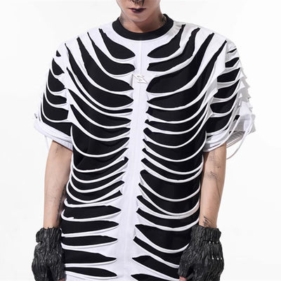 Playera de Hueso Calado con Diseño Exclusivo