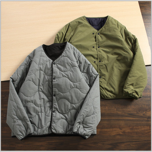 Abrigo de Algodón Reversible sin Cuello para Invierno - Image 2