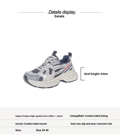 Zapatos Deportivos Mujer Malla Transpirable Base Reforzada Gris - Image 8