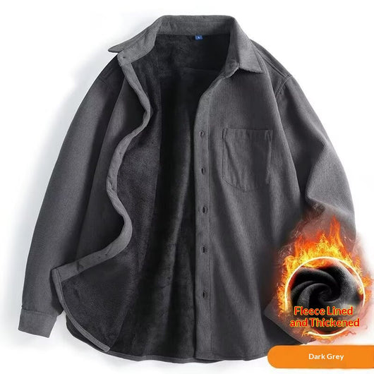 Camisa de Pana Gruesa de Manga Larga para Hombre - Image 13