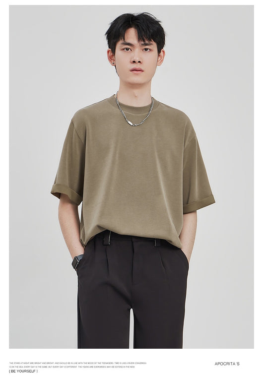Camiseta Drape Suelta para Hombre - Estilo Casual Relajado - Image 25