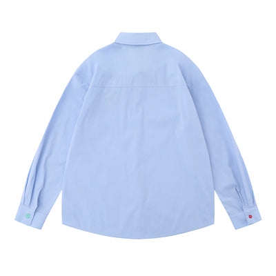 Chaqueta Casual Holgada con Bolsillo Bordado de Manga Larga - Image 19