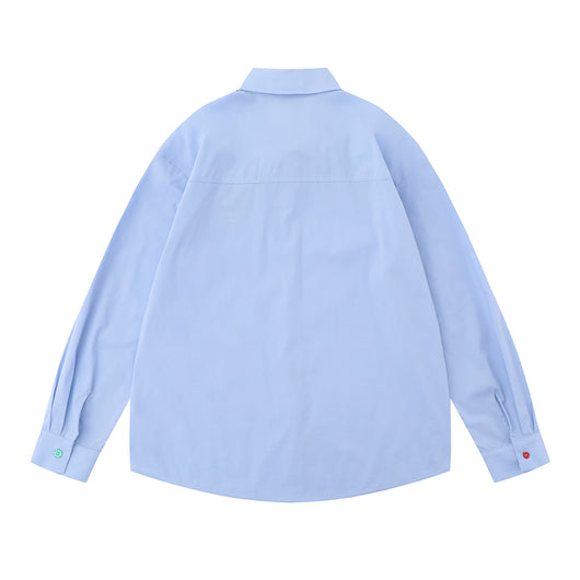 Chaqueta Casual Holgada con Bolsillo Bordado de Manga Larga - Image 19