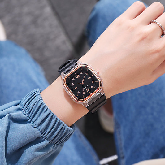 Reloj Infantil de Moda con Diamante de Silicona - Diseño Cuadrado para Niñas - Image 2
