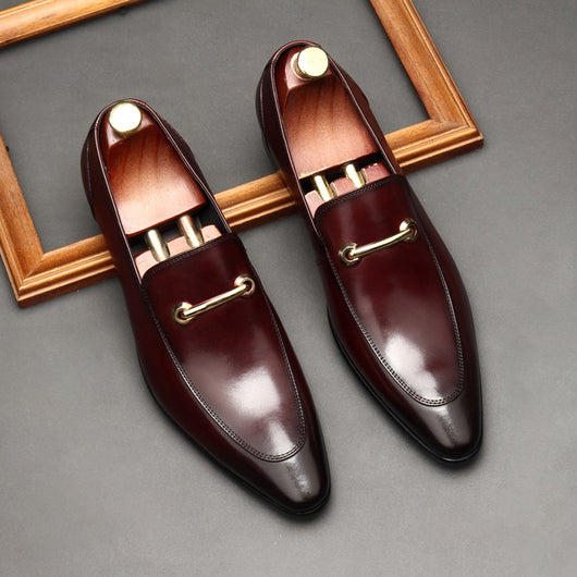 Zapatos Casuales de Cuero para Hombre con Punta Afilada - Image 7