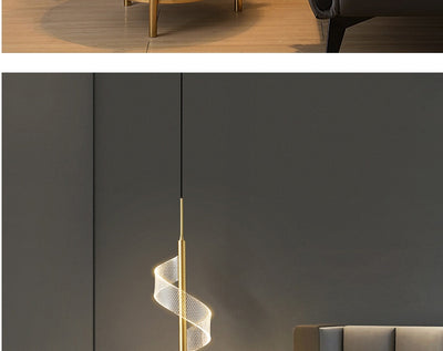 Lámpara Colgante Minimalista de Cobre Lujo Ligero - Image 7