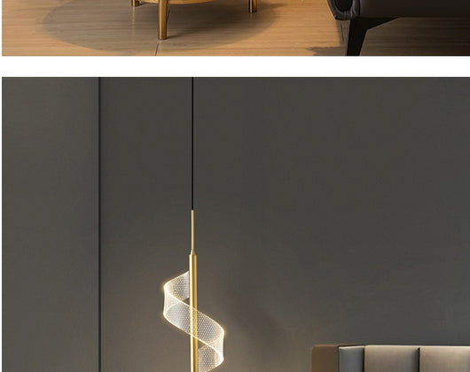 Lámpara Colgante Minimalista de Cobre Lujo Ligero - Image 7