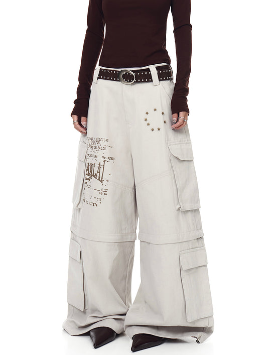 Pantalones Cargo Sueltos con Bolsillos Removibles - Image 3