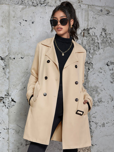 Abrigo Tipo Trench Coat Británico Largo para Mujer - Image 7