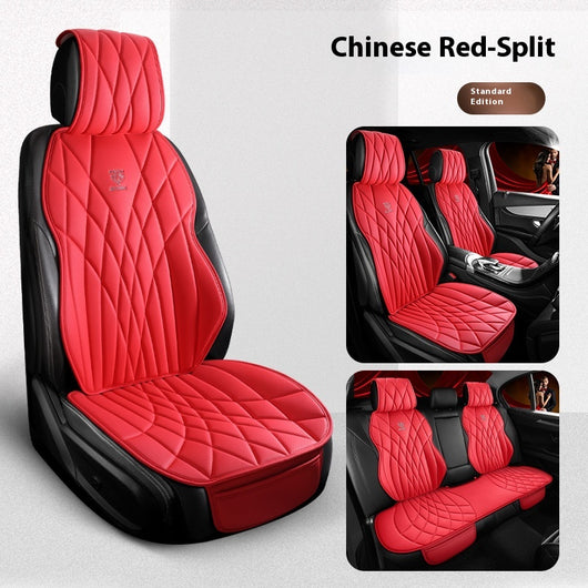 Funda de Asientos de Cuero Premium para Auto - Juego Completo 5 Plazas - Image 10
