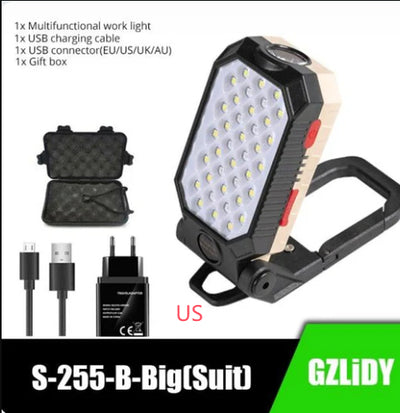 Linterna LED Recargable USB Plegable con Imán - Luz de Trabajo COB Impermeable - Image 9
