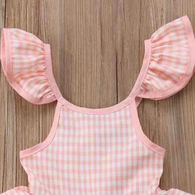 Vestido Infantil Cuadrille con Espalda Descubierta y Mangas Volantes - Image 10