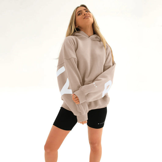 Sudadera Estampada Gruesa Oversize de Manga Larga Versátil - Image 32