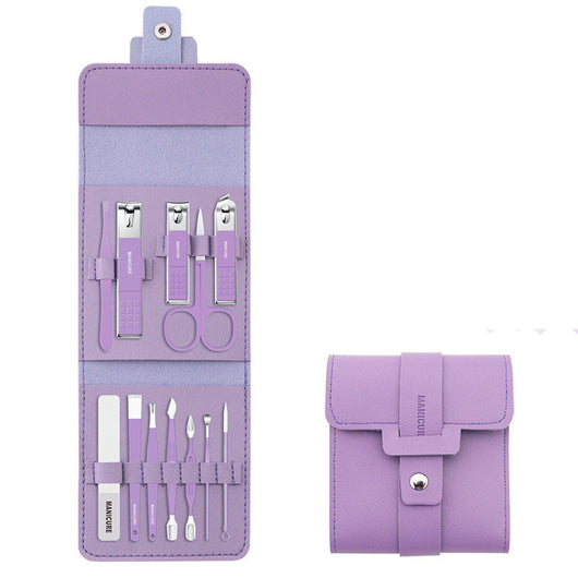Kit Completo de 16 Herramientas de Manicura en Acero Inoxidable con Estuche PU - Image 34