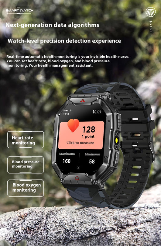 Reloj Inteligente KR82 con Llamadas Bluetooth, Monitor Cardíaco y Presión Arterial - Image 19