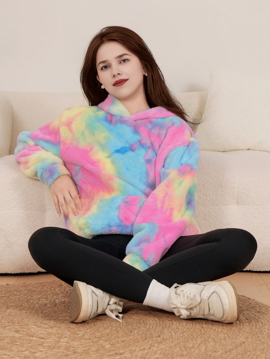 Sudadera Tie Dye Arcoíris para Perros con Pelaje de Conejo - Image 9