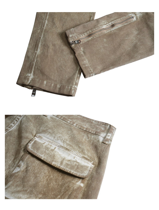 Pantalones Overol Teñidos y Desgastados Casual para Hombre - Image 5
