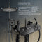 Elegant Black Piano Button Shower