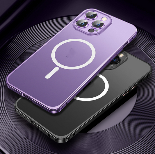 Funda Magnética para Teléfono con Marco Metálico y Acabado Mate