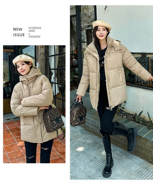 Abrigo Acolchado Estilo Coreano con Capucha - Algodón Premium Británico - Image 15