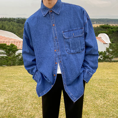 Camisa Denim Manga Larga para Hombre - Colección Primavera - Image 8