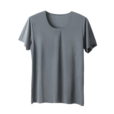 Playera Blanca Hombre Ice Silk Sin Costuras - Manga Corta Verano - Image 4
