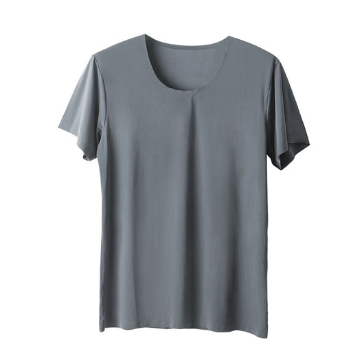 Playera Blanca Hombre Ice Silk Sin Costuras - Manga Corta Verano - Image 4