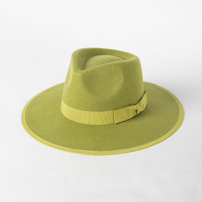 Sombrero de Lana Retro Jazz con Lazo y Corona Elegante - Image 3