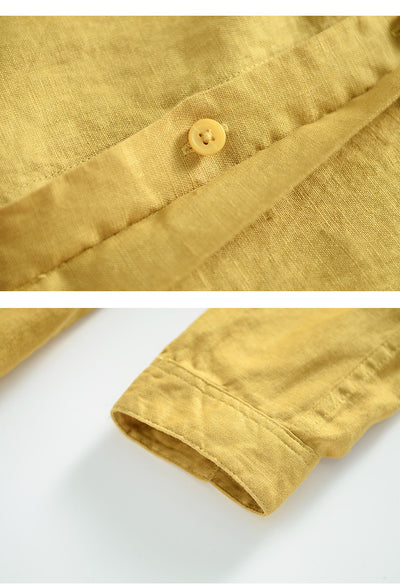 Camisa de Lino Suelta Casual para Hombre - Image 16