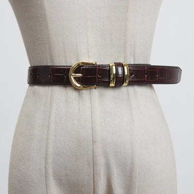 Cinturón de Cuero Genuino para Mujer - Diseño Minimalista y Versátil - Image 3