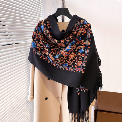 Bufanda Retro Bordada Personalizada para Mujer - Calidez y Estilo - Image 14