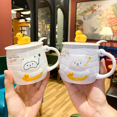 Taza de Cerámica con Patito Amarillo Adorable para el Hogar - Image 2