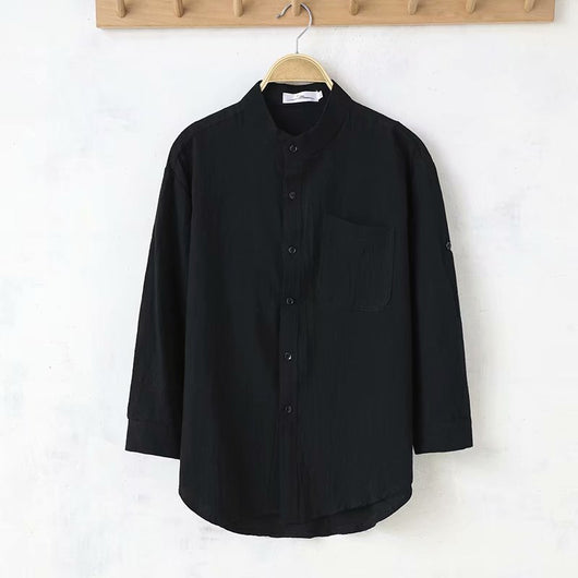 Camisa Casual Hombre Lino y Algodón Suelta para Verano - Image 3
