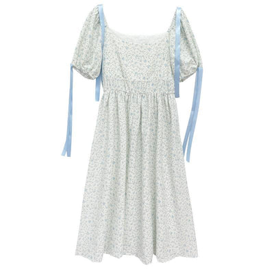 Vestido Floral Corto con Cuello Cuadrado para Mujer - Image 9