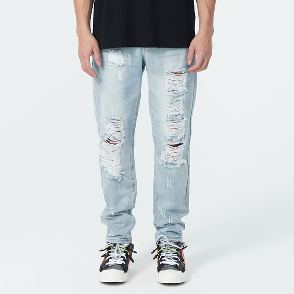 Pantalones Vaqueros Rotos Holgados Estilo Urbano para Hombre