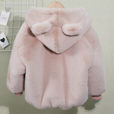 Abrigo Infantil de Piel de Visón para Otoño e Invierno - Image 9