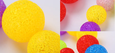 Assortment of colorful textured plastic cat toy balls in red, yellow, blue, purple, pink, and green. - Image 14
