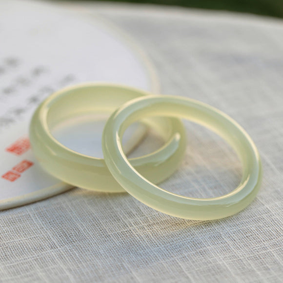 Pulsera de Jade Natural Verde Agua, Azul y Blanco - Cristal Transparente