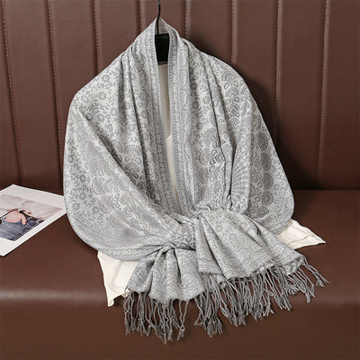 Bufanda Étnica Invernal con Borlas - Abrigo Cálido y Elegante - Image 13