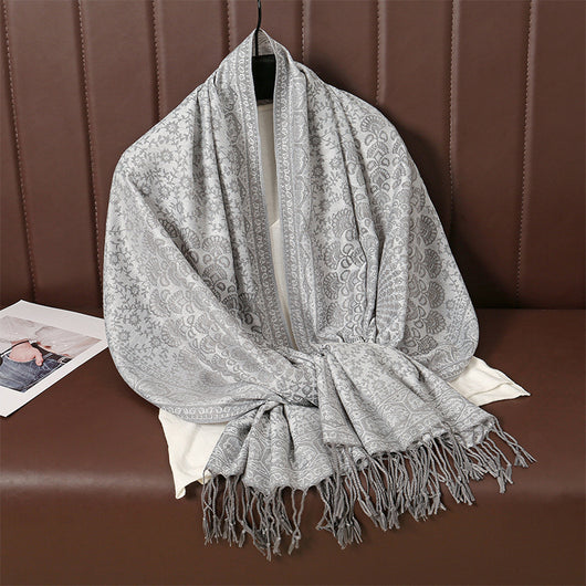 Bufanda Étnica Invernal con Borlas - Abrigo Cálido y Elegante - Image 13