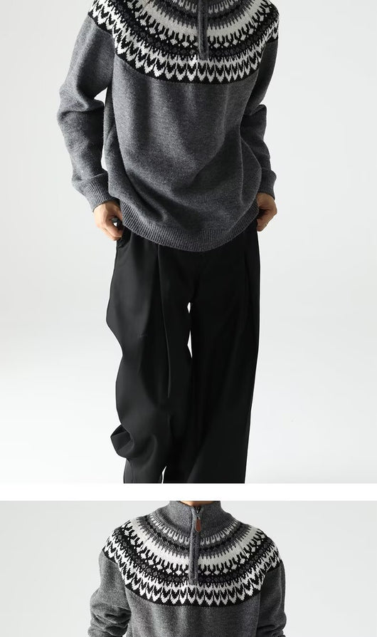 Suéter Retro Estadounidense para Hombre - Otoño e Invierno - Image 10