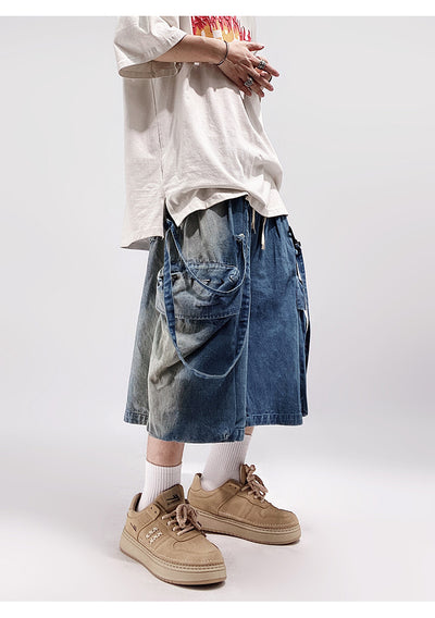 Shorts Denim Cargo Suelto Five Points Casual para Hombre - Image 28