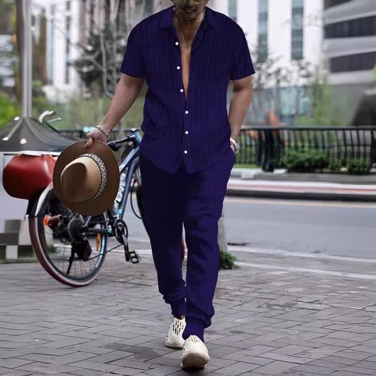 Conjunto de Playa Hombre: Camisa Suelta y Pantalón Corto - Image 3