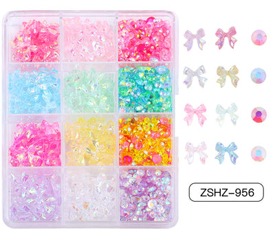 Set de Adornos Navideños de Resina con Lazos y Moños Mixtos - Image 39